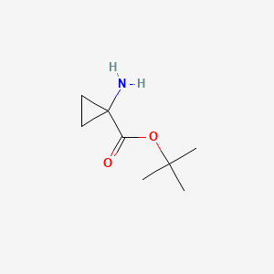 molecular formula C8H15NO2 B596693 Tert-butyl 1-aminocyclopropanecarboxylate CAS No. 159871-51-9