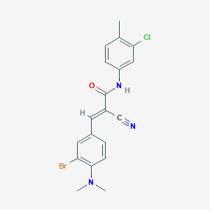 molecular formula C19H17BrClN3O B5966937 3-[3-bromo-4-(dimethylamino)phenyl]-N-(3-chloro-4-methylphenyl)-2-cyanoacrylamide 