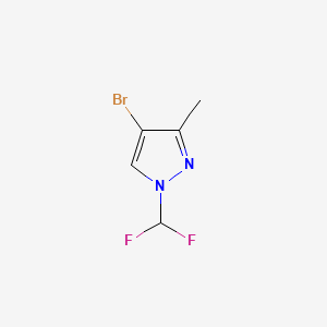 molecular formula C5H5BrF2N2 B596695 4-Bromo-1-(difluoromethyl)-3-methyl-1H-pyrazole CAS No. 1215295-92-3