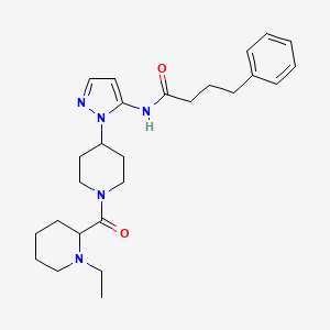 N-(1-{1-[(1-ethyl-2-piperidinyl)carbonyl]-4-piperidinyl}-1H-pyrazol-5-yl)-4-phenylbutanamide