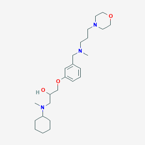 molecular formula C25H43N3O3 B5966955 1-[cyclohexyl(methyl)amino]-3-[3-({methyl[3-(4-morpholinyl)propyl]amino}methyl)phenoxy]-2-propanol 
