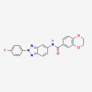 N-[2-(4-fluorophenyl)-2H-1,2,3-benzotriazol-5-yl]-2,3-dihydro-1,4-benzodioxine-6-carboxamide