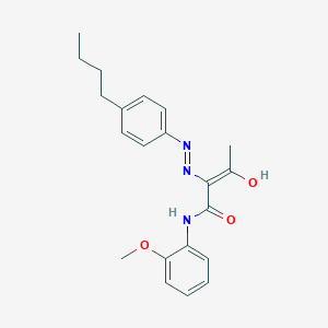 molecular formula C21H25N3O3 B5966975 2-[(4-butylphenyl)hydrazono]-N-(2-methoxyphenyl)-3-oxobutanamide 