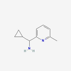 molecular formula C10H14N2 B596698 1-环丙基-1-(6-甲基-2-吡啶基)甲胺 CAS No. 1211162-77-4