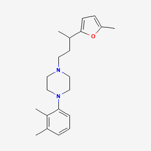 molecular formula C21H30N2O B5966992 1-(2,3-dimethylphenyl)-4-[3-(5-methyl-2-furyl)butyl]piperazine 