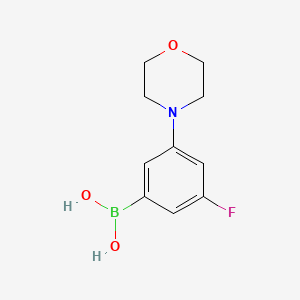 molecular formula C10H13BFNO3 B596700 (3-氟-5-吗啉基苯基)硼酸 CAS No. 1217500-95-2