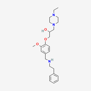 1-(4-ethyl-1-piperazinyl)-3-(2-methoxy-4-{[(2-phenylethyl)amino]methyl}phenoxy)-2-propanol