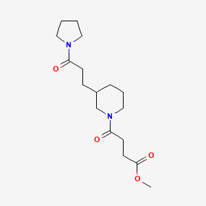 molecular formula C17H28N2O4 B5967009 methyl 4-oxo-4-{3-[3-oxo-3-(1-pyrrolidinyl)propyl]-1-piperidinyl}butanoate 