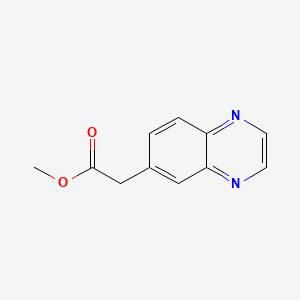 molecular formula C11H10N2O2 B596701 Methyl 2-(quinoxalin-6-yl)acetate CAS No. 1233318-23-4