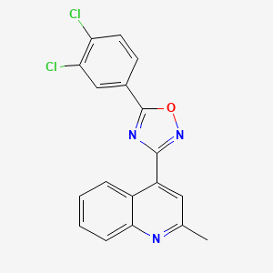 4-[5-(3,4-dichlorophenyl)-1,2,4-oxadiazol-3-yl]-2-methylquinoline