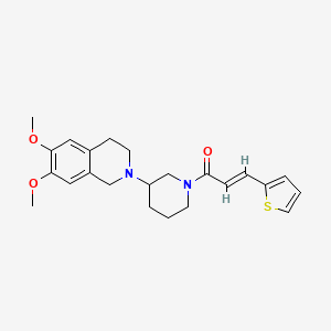 6,7-dimethoxy-2-{1-[(2E)-3-(2-thienyl)-2-propenoyl]-3-piperidinyl}-1,2,3,4-tetrahydroisoquinoline