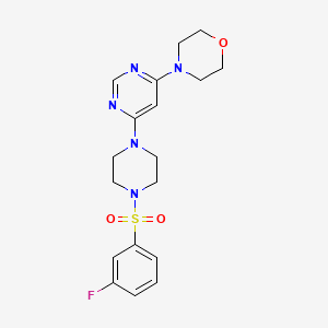 4-(6-{4-[(3-fluorophenyl)sulfonyl]-1-piperazinyl}-4-pyrimidinyl)morpholine