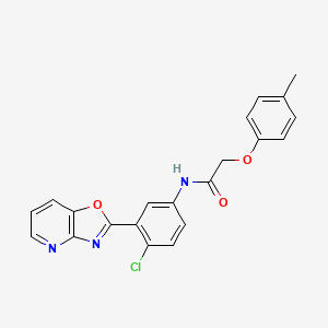 molecular formula C21H16ClN3O3 B5967057 N-(4-chloro-3-[1,3]oxazolo[4,5-b]pyridin-2-ylphenyl)-2-(4-methylphenoxy)acetamide 