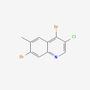B596707 4,7-Dibromo-3-chloro-6-methylquinoline CAS No. 1211644-44-8