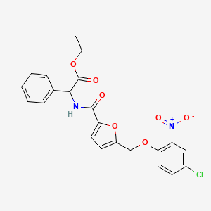 ethyl ({5-[(4-chloro-2-nitrophenoxy)methyl]-2-furoyl}amino)(phenyl)acetate