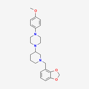 molecular formula C24H31N3O3 B5967090 1-[1-(1,3-benzodioxol-4-ylmethyl)-3-piperidinyl]-4-(4-methoxyphenyl)piperazine 