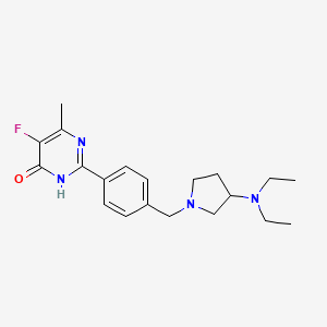 molecular formula C20H27FN4O B5967091 2-(4-{[3-(diethylamino)pyrrolidin-1-yl]methyl}phenyl)-5-fluoro-6-methylpyrimidin-4(3H)-one 