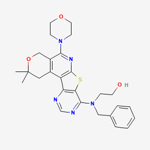 2-{benzyl[2,2-dimethyl-5-(4-morpholinyl)-1,4-dihydro-2H-pyrano[4'',3'':4',5']pyrido[3',2':4,5]thieno[3,2-d]pyrimidin-8-yl]amino}ethanol