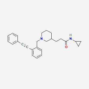 molecular formula C26H30N2O B5967115 N-cyclopropyl-3-{1-[2-(phenylethynyl)benzyl]-3-piperidinyl}propanamide 
