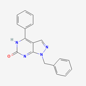 molecular formula C18H14N4O B5967123 1-benzyl-4-phenyl-1,7-dihydro-6H-pyrazolo[3,4-d]pyrimidin-6-one 