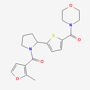 molecular formula C19H22N2O4S B5967140 4-({5-[1-(2-methyl-3-furoyl)-2-pyrrolidinyl]-2-thienyl}carbonyl)morpholine 