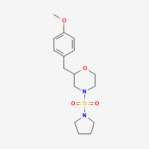 molecular formula C16H24N2O4S B5967147 2-(4-methoxybenzyl)-4-(1-pyrrolidinylsulfonyl)morpholine 