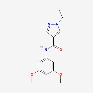 molecular formula C14H17N3O3 B5967191 N-(3,5-dimethoxyphenyl)-1-ethyl-1H-pyrazole-4-carboxamide 