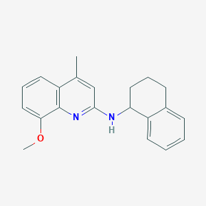 molecular formula C21H22N2O B5967215 8-methoxy-4-methyl-N-(1,2,3,4-tetrahydro-1-naphthalenyl)-2-quinolinamine 