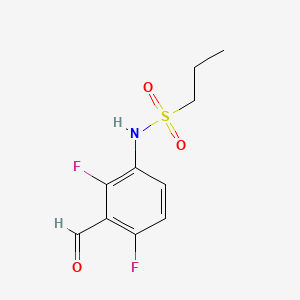 molecular formula C10H11F2NO3S B596724 N-(2,4-二氟-3-甲酰基苯基)丙烷-1-磺酰胺 CAS No. 1254567-71-9