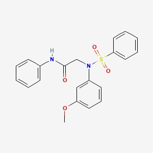 molecular formula C21H20N2O4S B5967246 N~2~-(3-methoxyphenyl)-N~1~-phenyl-N~2~-(phenylsulfonyl)glycinamide 