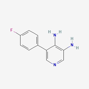 molecular formula C11H10FN3 B596728 5-(4-Fluorophenyl)pyridine-3,4-diamine CAS No. 1214373-94-0