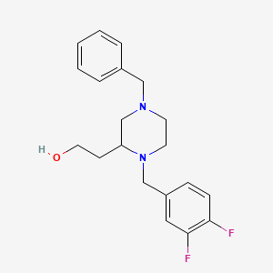 molecular formula C20H24F2N2O B5967285 2-[4-benzyl-1-(3,4-difluorobenzyl)-2-piperazinyl]ethanol 