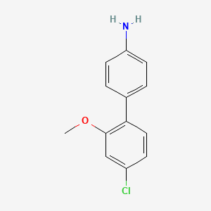 molecular formula C13H12ClNO B596729 4'-Chloro-2'-methoxy-[1,1'-biphenyl]-4-amine CAS No. 1334499-96-5