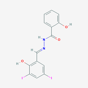 molecular formula C14H10I2N2O3 B5967308 2-hydroxy-N'-(2-hydroxy-3,5-diiodobenzylidene)benzohydrazide 