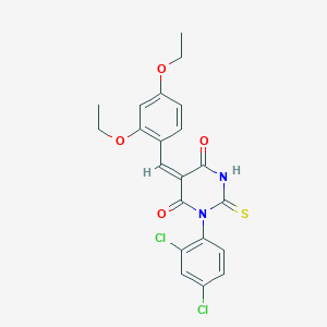 1-(2,4-dichlorophenyl)-5-(2,4-diethoxybenzylidene)-2-thioxodihydro-4,6(1H,5H)-pyrimidinedione