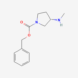 molecular formula C13H18N2O2 B596732 (S)-3-Methylamino-pyrrolidine-1-carboxylic acid benzyl ester CAS No. 1292324-49-2