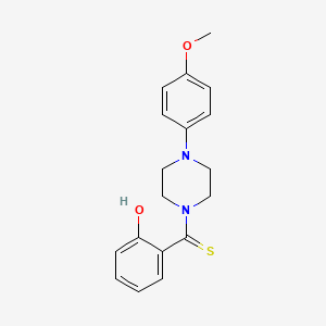 molecular formula C18H20N2O2S B5967350 2-{[4-(4-methoxyphenyl)-1-piperazinyl]carbonothioyl}phenol 