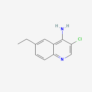 molecular formula C11H11ClN2 B596737 3-Chloro-6-ethylquinolin-4-amine CAS No. 1208478-82-3