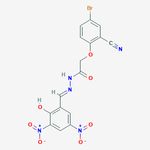 2-(4-bromo-2-cyanophenoxy)-N'-(2-hydroxy-3,5-dinitrobenzylidene)acetohydrazide
