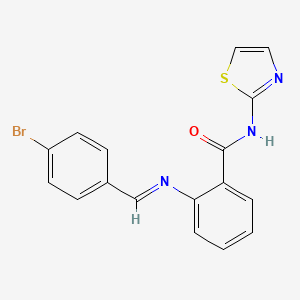 2-[(4-bromobenzylidene)amino]-N-1,3-thiazol-2-ylbenzamide