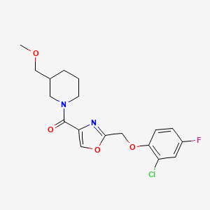molecular formula C18H20ClFN2O4 B5967397 1-({2-[(2-chloro-4-fluorophenoxy)methyl]-1,3-oxazol-4-yl}carbonyl)-3-(methoxymethyl)piperidine 