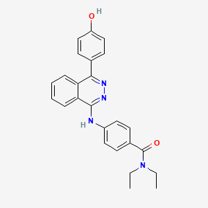 molecular formula C25H24N4O2 B5967405 N,N-diethyl-4-{[4-(4-hydroxyphenyl)-1-phthalazinyl]amino}benzamide 