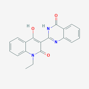 molecular formula C19H15N3O3 B5967413 2-(1-ethyl-4-hydroxy-2-oxo-1,2-dihydro-3-quinolinyl)-4(3H)-quinazolinone 