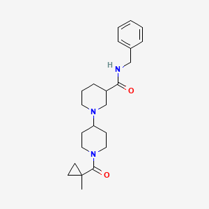 molecular formula C23H33N3O2 B5967423 N-benzyl-1'-[(1-methylcyclopropyl)carbonyl]-1,4'-bipiperidine-3-carboxamide 