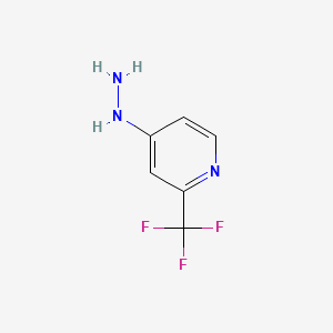 molecular formula C6H6F3N3 B596743 1-(2-(Trifluoromethyl)pyridin-4-YL)hydrazine CAS No. 1228535-68-9