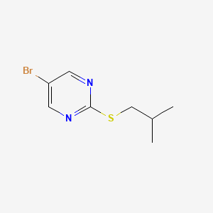 molecular formula C8H11BrN2S B596744 5-ブロモ-2-イソブチルチオピリミジン CAS No. 1242336-74-8