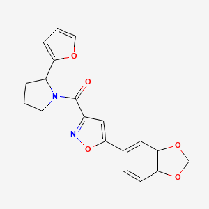 5-(1,3-benzodioxol-5-yl)-3-{[2-(2-furyl)-1-pyrrolidinyl]carbonyl}isoxazole