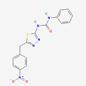 molecular formula C16H13N5O3S B5967457 N-[5-(4-nitrobenzyl)-1,3,4-thiadiazol-2-yl]-N'-phenylurea CAS No. 424815-43-0