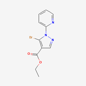 molecular formula C11H10BrN3O2 B596746 Ethyl 5-bromo-1-(pyridin-2-YL)-1H-pyrazole-4-carboxylate CAS No. 1269293-79-9