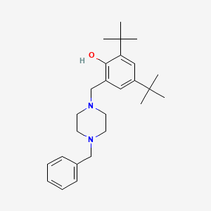 molecular formula C26H38N2O B5967473 2-[(4-benzyl-1-piperazinyl)methyl]-4,6-di-tert-butylphenol 